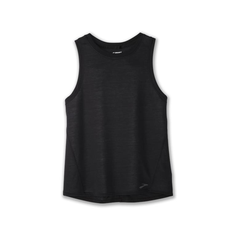 Brooks Distance Womens Running Tank Top - Black - Indonesia (METQ-93504)